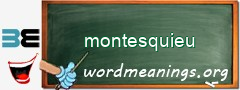WordMeaning blackboard for montesquieu